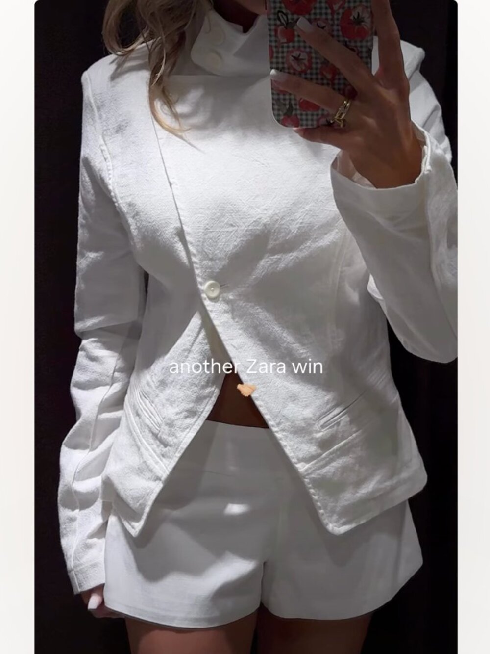 ZARA ZW RAMIE COTTON BLEND WRAP JACKET WHITE 4341/733/250 S M VIRAL LUXURY BLOGG